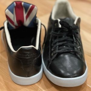 Black Reebok leather sneaker, mens’ 11.5